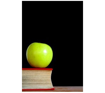 apple and book